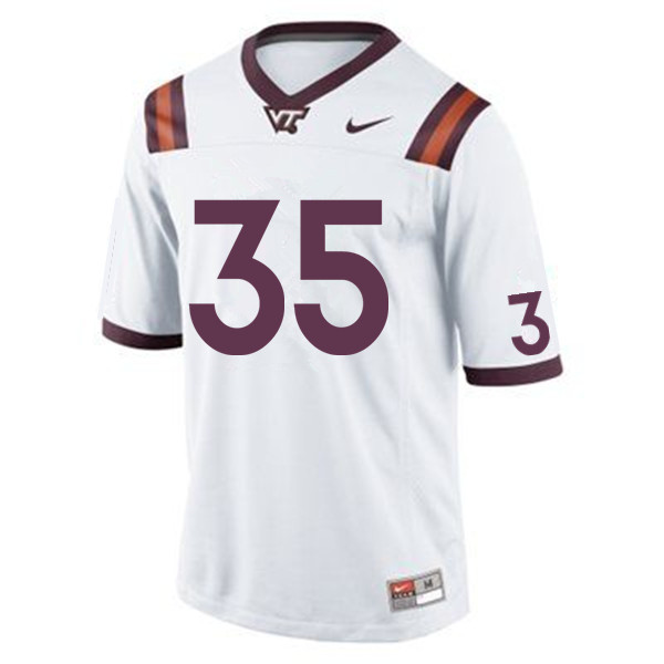 Men #35 Matt Johnson Virginia Tech Hokies College Football Jerseys Sale-White